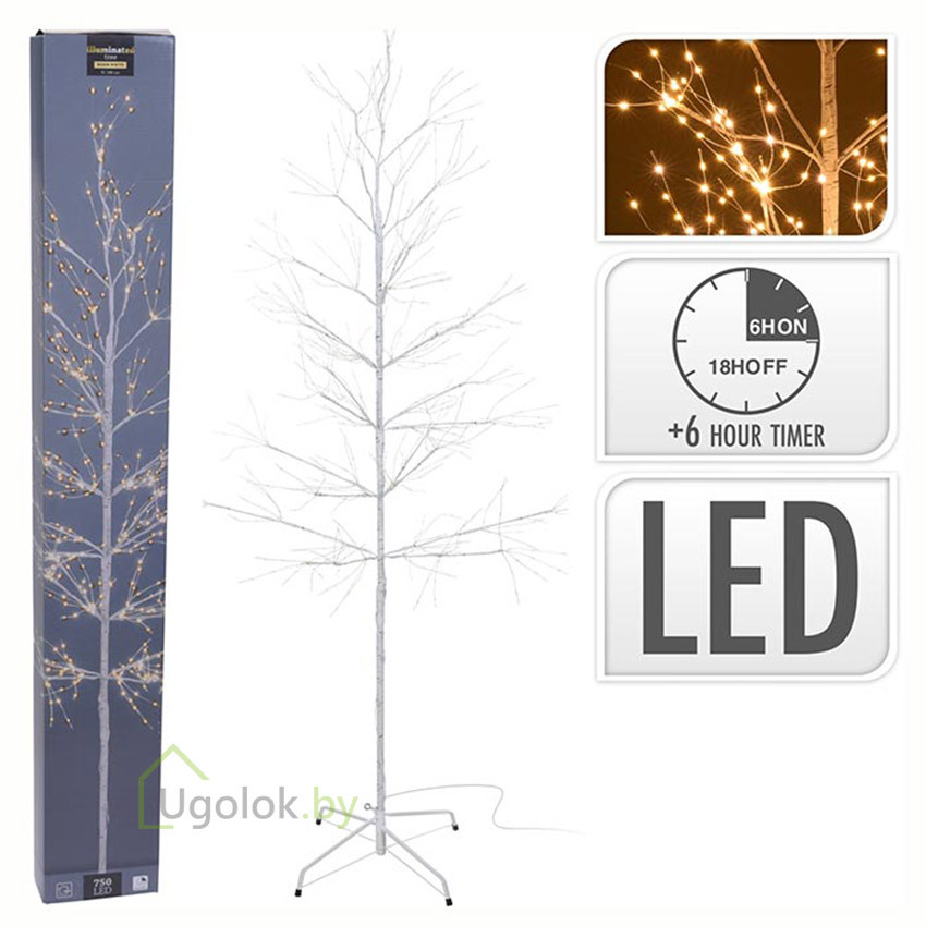 Дерево новогоднее искусственное 1.8 м 750 LED - фото 1 - id-p190320990