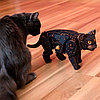 Черный кот. Деревянный пазл 3D - конструктор EWA, фото 4