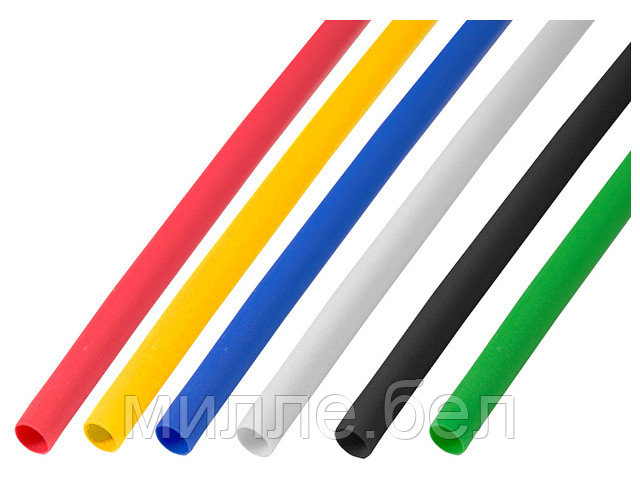 Набор термоусадочной трубки 3,5 / 1,75 мм, пять цветов (упак. 50 шт. по 1 м) REXANT - фото 1 - id-p190321482