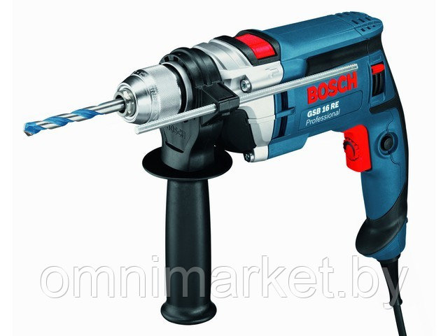 Дрель ударная BOSCH GSB 16 RE в чем. (750 Вт, патрон БЗП, 1 скор.) - фото 1 - id-p184705618