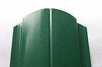 Забор из штакетника форма Европланка глянец,тёмно-зелёный