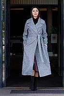 Женское осеннее драповое серое пальто Ivera 7006-1 серый 42р.
