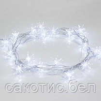 Гирлянда светодиодная Снежинки 20 LED БЕЛЫЕ 2,8 метра, фото 2