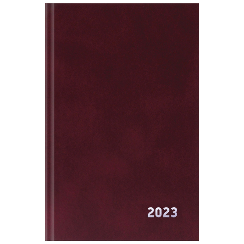 Ежедневник датир. 2023г., А5, 168л., бумвинил, OfficeSpace, бордовый ЕД5тБВ_45104