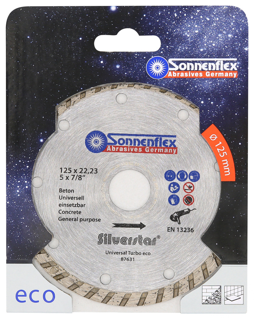 Отрезной диск алмазный турбо Sonnenflex (125x2.2x22.2) Universal Turbo Eco Silverstar