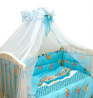 Комплект в кроватку для новорожденного 7 предметов "Мишка спит"