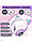 Беспроводные наушники с ушками и цветной подсветкой Cat VZV-23M Фиолетовые, фото 3