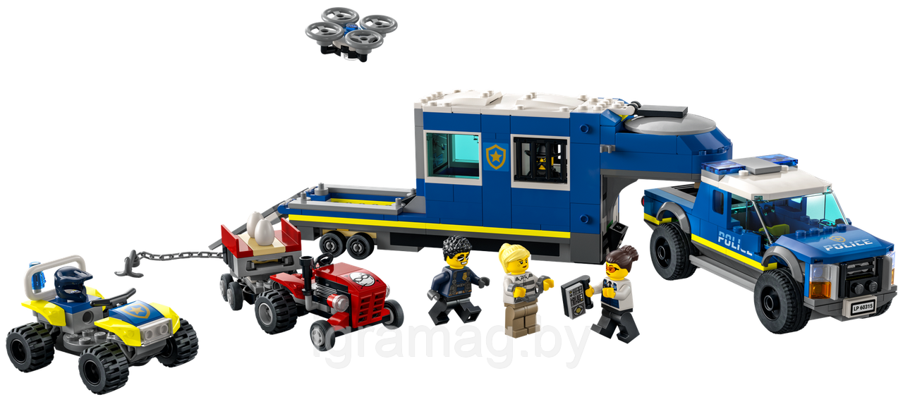 Конструктор Лего Сити Полицейский мобильный командный трейлер LEGO City - фото 2 - id-p190367632