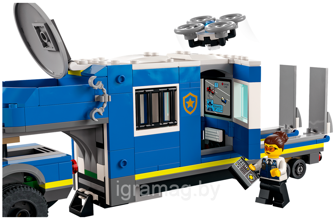 Конструктор Лего Сити Полицейский мобильный командный трейлер LEGO City - фото 3 - id-p190367632