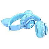 Наушники УШКИ КОТА полноразмерные Hoco W39 Cat Ear bluetooth 5.0 Premium c функцией защиты слуха, фото 2