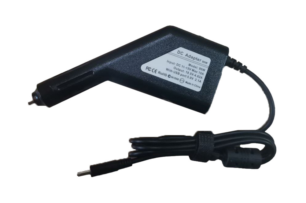 Автомобильное зарядное устройство для Samsung 90W Штекер: 5.5x3.0 (с USB подключением)