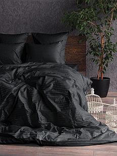Комплект постельного двуспальный евро Stripe 70х70 Черный