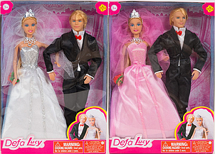 Детский набор кукла Жених и невеста барби DEFA арт. 8305