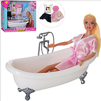 Детский набор Кукла барби DEFA LUCY в ванной и набором аксессуаров, арт. 8444