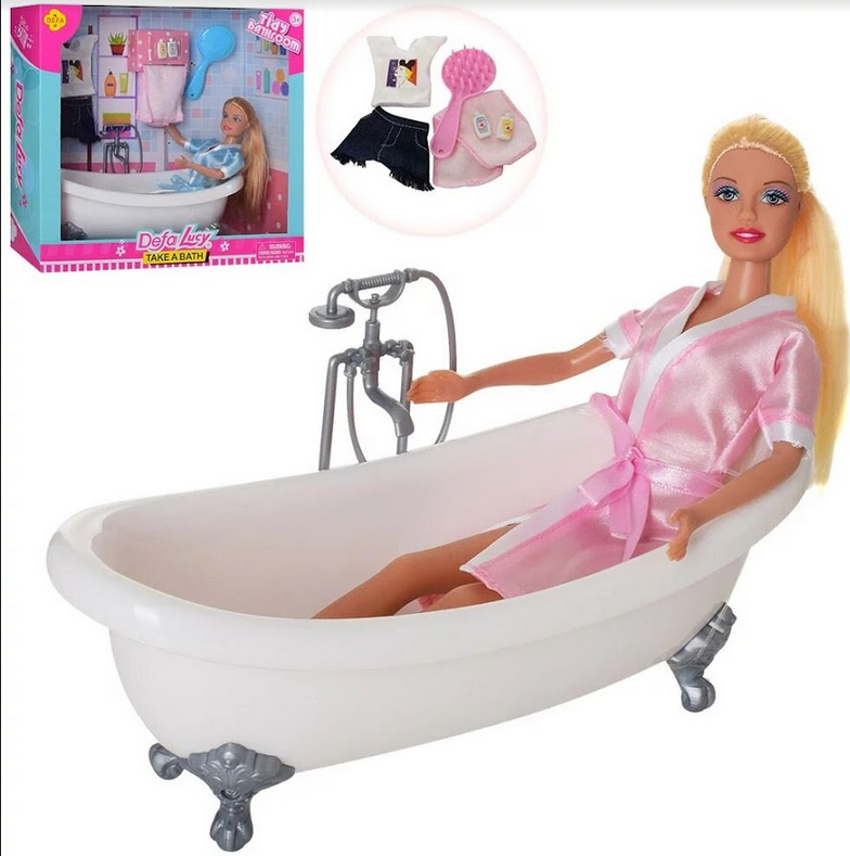 Детский набор Кукла барби DEFA LUCY в ванной и набором аксессуаров, арт. 8444 - фото 1 - id-p119822375