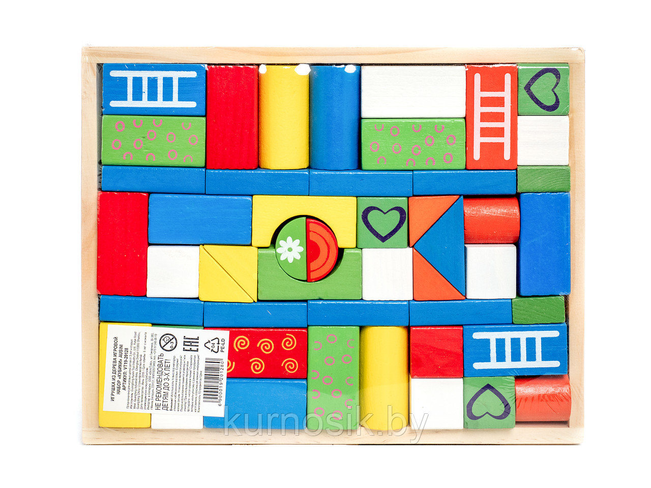 Игровой набор деревянных кубиков Ausini (49 элементов), VT19-20128 - фото 1 - id-p190514179