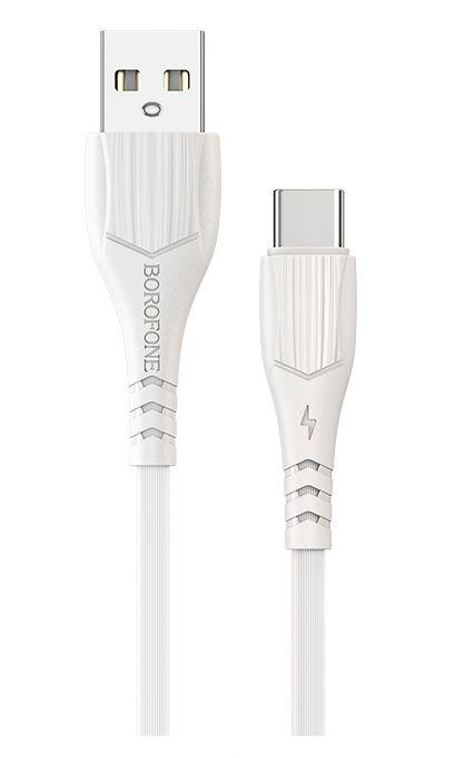 Зарядный USB дата кабель BOROFONE BX37 Type-C , 3.0A, 1м, белый 556235, фото 1