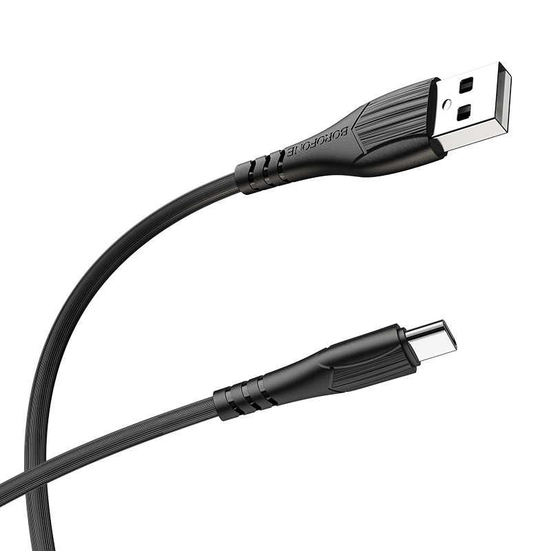Зарядный USB дата кабель BOROFONE BX37 Type-C , 3.0A, 1м, черный 556236 - фото 2 - id-p190518966