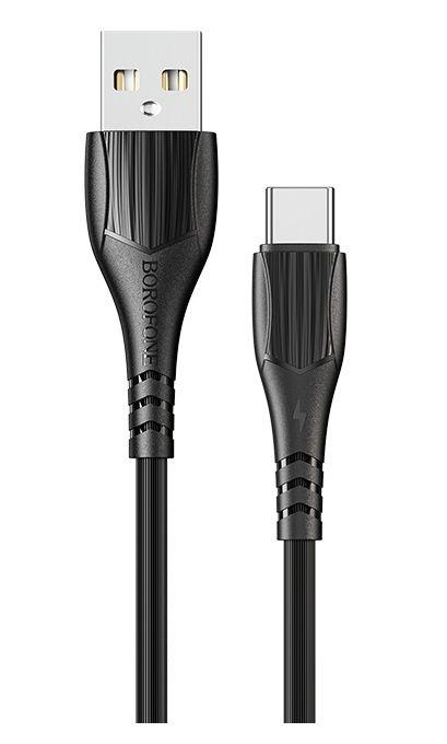 Зарядный USB дата кабель BOROFONE BX37 Type-C , 3.0A, 1м, черный 556236 - фото 5 - id-p190518966