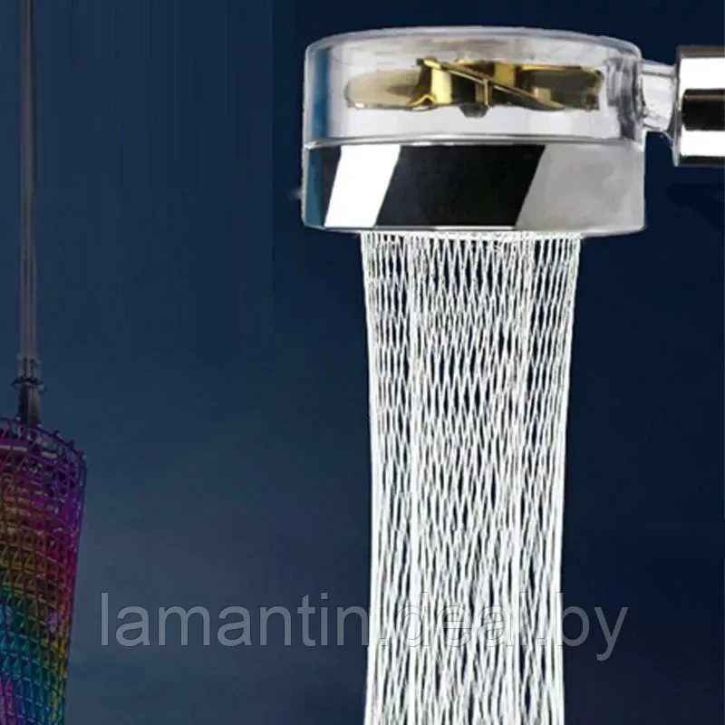 Насадка - лейка для душа с вентилятором Turbocharged Water Saving Shower SV 0615 (голубой) - фото 8 - id-p178776407