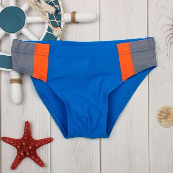 Трусы купальные для мальчиков ESLI BEACH голубой-оранжевый р-р 60 57 98 - фото 1 - id-p190522525