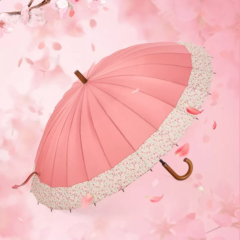 Зонт-трость BN21051 / 24 спицы (Розовый) - фото 1 - id-p190524858