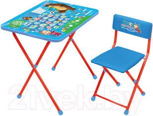 Комплект мебели с детским столом Ника КП2/4 Маша и Медведь. Английская Азбука