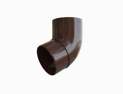 Колено трубы для пластиковой водосточной системы Альта Профиль Стандарт коричневое 67 градусов