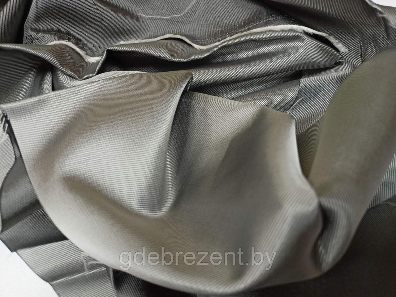 Ткань подкладочная Т008/006 серебристо-серый