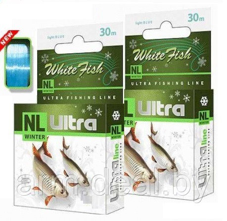 Леска зимняя NL ULTRA WHITE FISH (Белая рыба) 30m 0.10 - фото 1 - id-p190641413