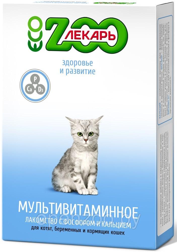 Мультивитаминное лакомство для котят, беременных и кормящих кошек (120 таб.) ЭКО ZOOЛЕКАРЬ - фото 1 - id-p190643171