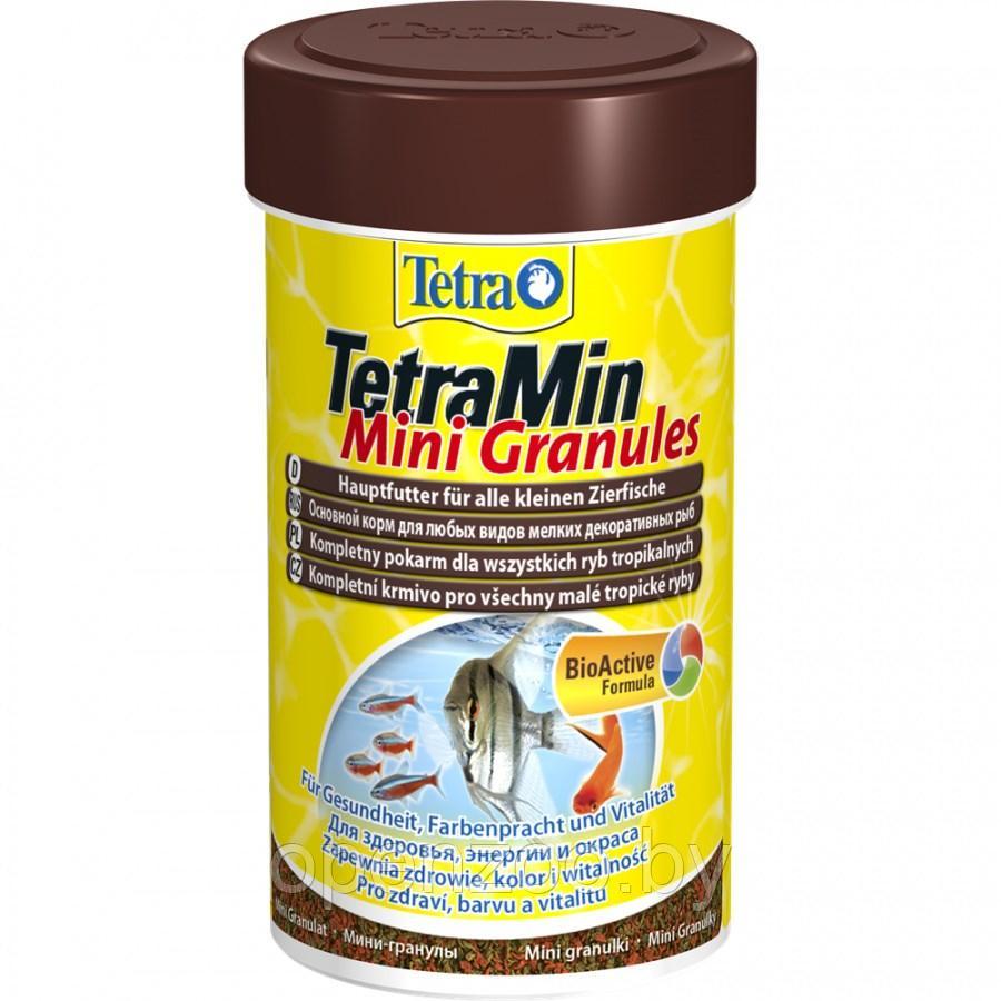 Tetra TetraMin Mini Granules 100 мл. - Основной корм в гранулах для небольших декор.рыбок - фото 1 - id-p190643197