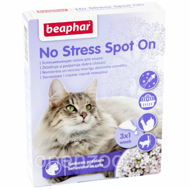 Beaphar Beaphar No Stress Spot On cat – успокаивающие капли для котов