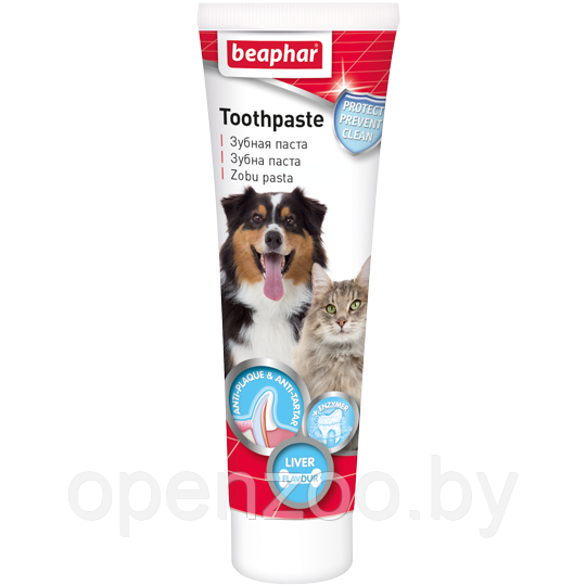 Beaphar Toothpaste liver 100 гр Зубная паста со вкусом печени для кошек и собак - фото 1 - id-p190643224