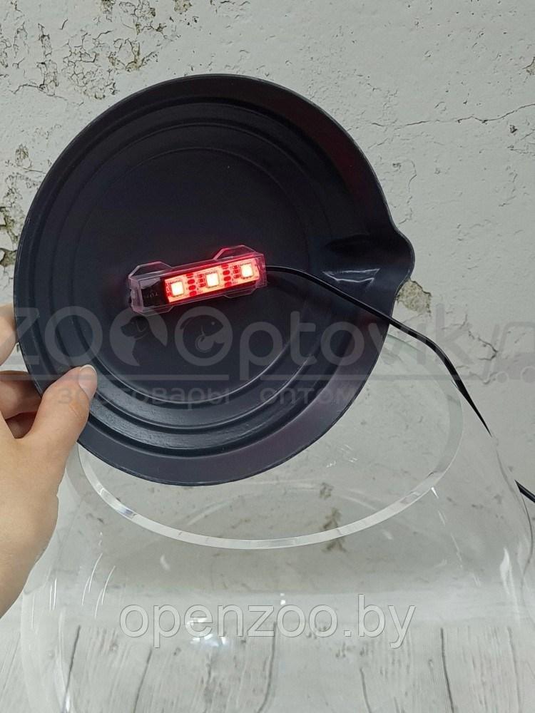 ZooAqua Аквариум бокал на 7 литров черный с Led светильником на пульте управления деньночь и др. режимы - фото 4 - id-p190643291