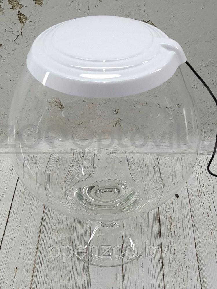 ZooAqua Аквариум бокал на 7 литров белый с Led светильником на пульте управления деньночь и др. режимы - фото 3 - id-p190643292