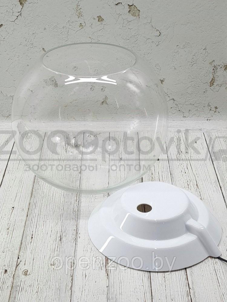 ZooAqua Аквариум круглый на 8 л. белый с Led светильником на пульте управления деньночь и др. режимы - фото 8 - id-p190643299