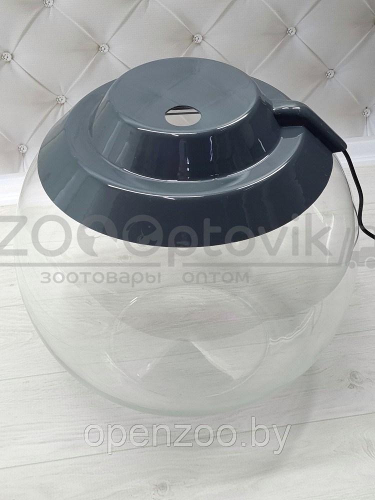 ZooAqua Аквариум круглый на 8 л. черный с Led светильником на пульте управления деньночь и др. режимы - фото 5 - id-p190643300