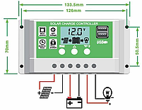 Контроллер заряда аккумулятора от солнечной панели. Универсальный, фото 2