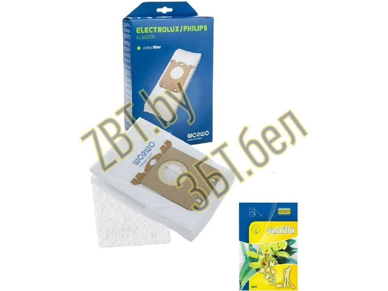 Мешки-пылесборники, пакеты для пылесоса Philips ELMB01KW с ароматизатором (тип S-Bag) - фото 1 - id-p190643900