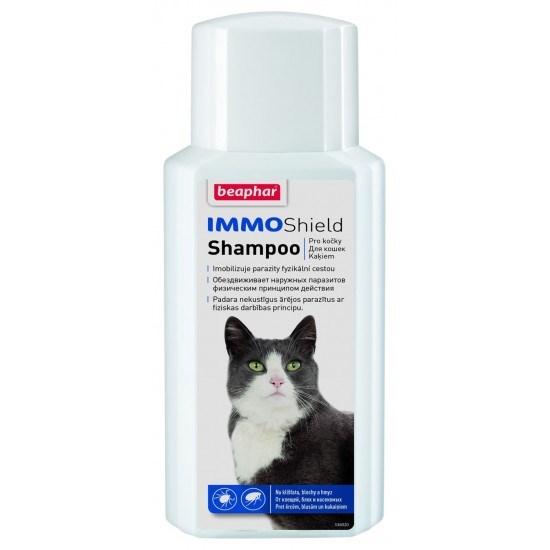 Beaphar IMMO SHIELD SHAMPOO CAT 200 мл. шампунь от паразитов для котов - фото 1 - id-p190647444