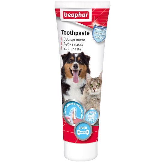 Beaphar Toothpaste liver 100 гр – Зубная паста со вкусом печени для кошек и собак