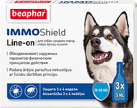 Beaphar IMMO SHIELD LINE-ON DOG 3x3ml / Капли от паразитов для собак средних пород