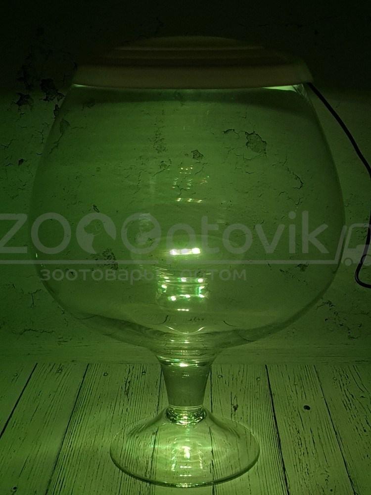 ZooAqua Аквариум бокал на 7 литров белый с Led светильником на пульте управления деньночь и др. режимы - фото 6 - id-p190647523