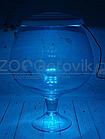 ZooAqua Аквариум бокал на 7 литров белый с Led светильником на пульте управления деньночь и др. режимы, фото 7