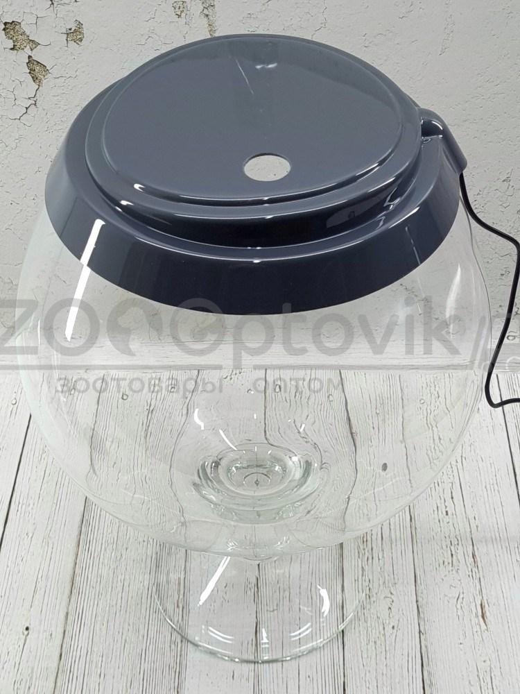 ZooAqua Аквариум бокал на 10 литров черный с Led светильником на пульте управления деньночь и др. режимы - фото 5 - id-p190647524