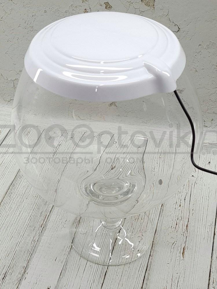 ZooAqua Аквариум бокал на 12 литров белый с Led светильником на пульте управления деньночь и др. режимы - фото 2 - id-p190647526