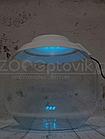 ZooAqua Аквариум круглый на 8 л. белый с Led светильником на пульте управления деньночь и др. режимы, фото 7