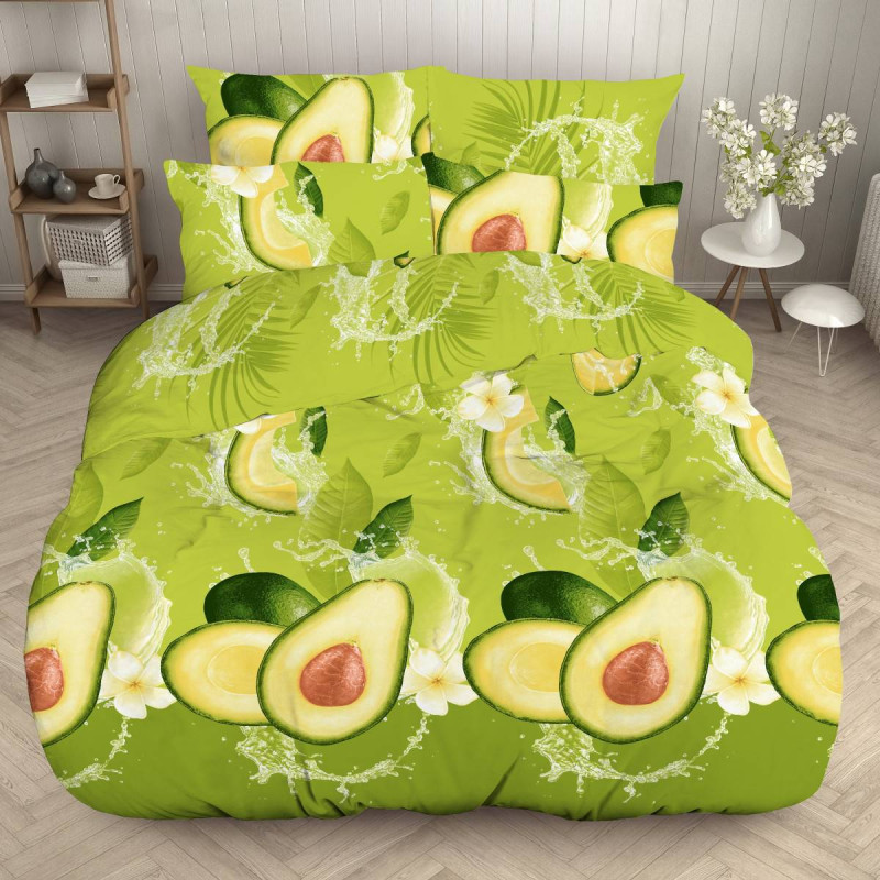 Комплект белья бязь "Бэлио" 1,5 сп. (нав.70х70) Авокадо fresh вид 1