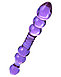 Двусторонний фаллоимитатор из фиолетового стекла Sexus Glass 22 см, фото 6